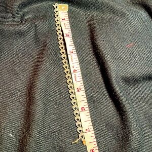 Vintage 925 Silver Tennis Bracelet With Pave CZ’s Hearts